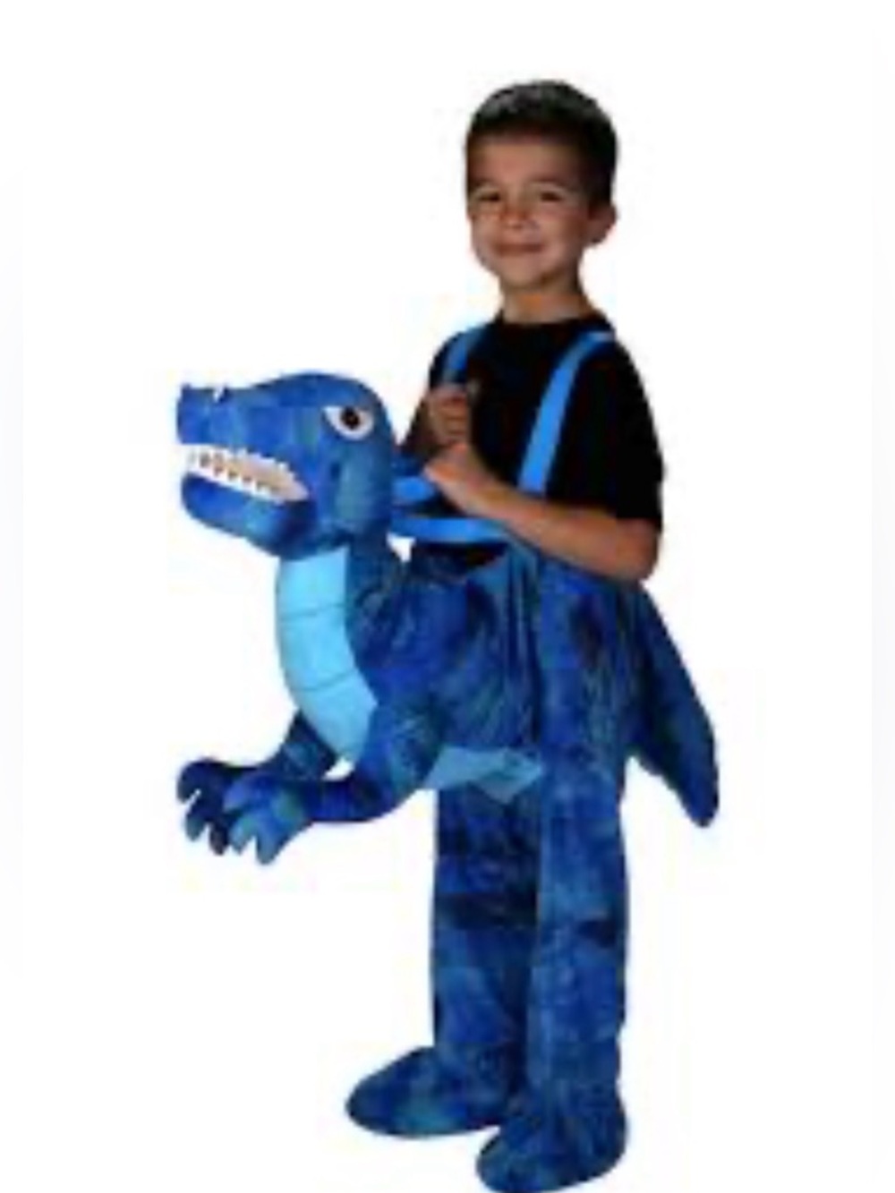Blue T Rex Dino Costume 3-4T Kids Ride On Pretend Play Boys Size Realistic Plush